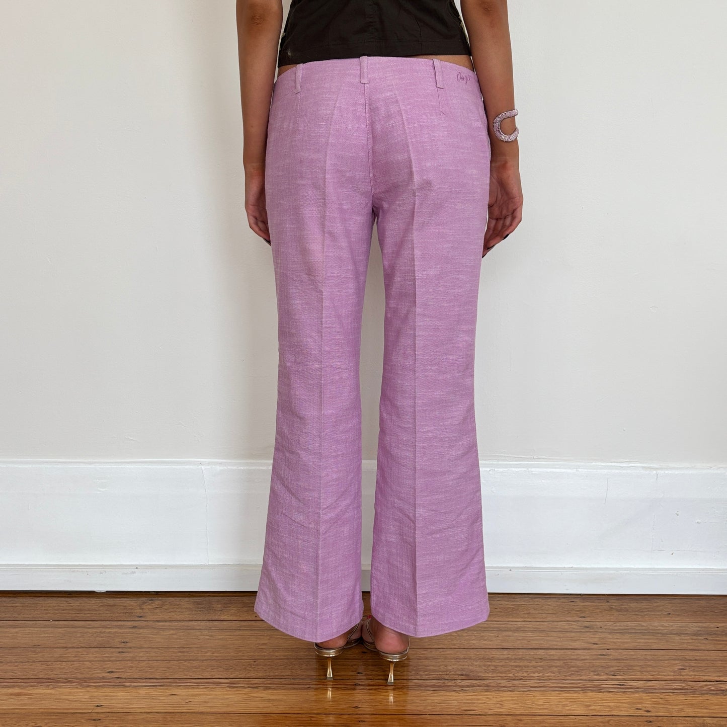Italian low rise pants - S