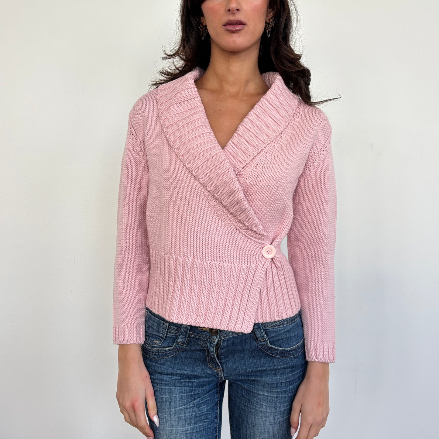 Italian pink wool blend knit - M