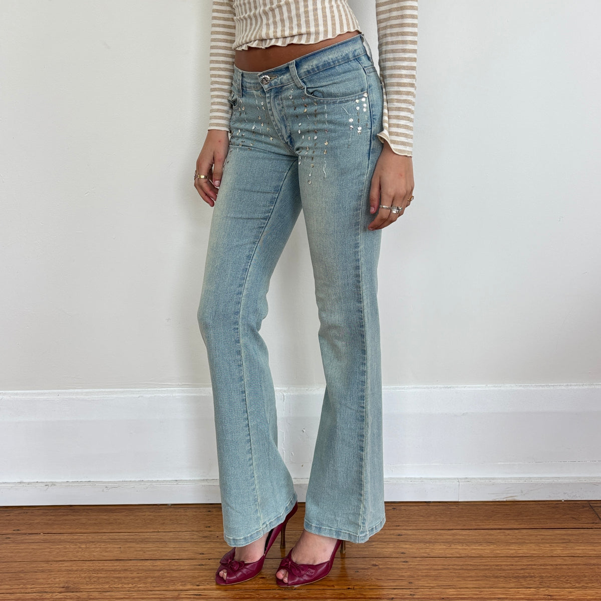 Lightwash lowrise jeans - XS