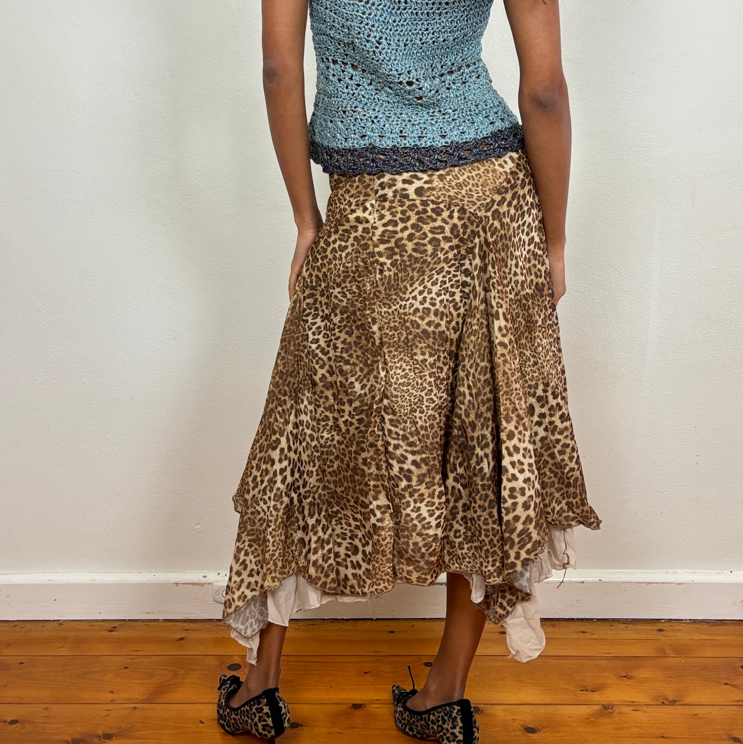 Leopard midi skirt - XS