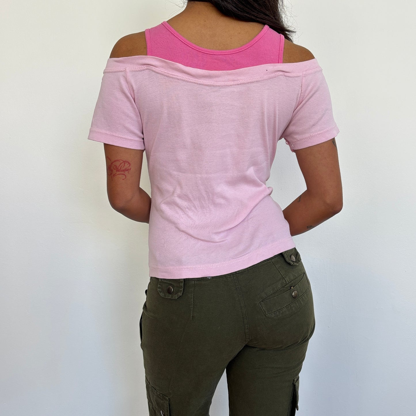 Italian pink sporty top - S/M