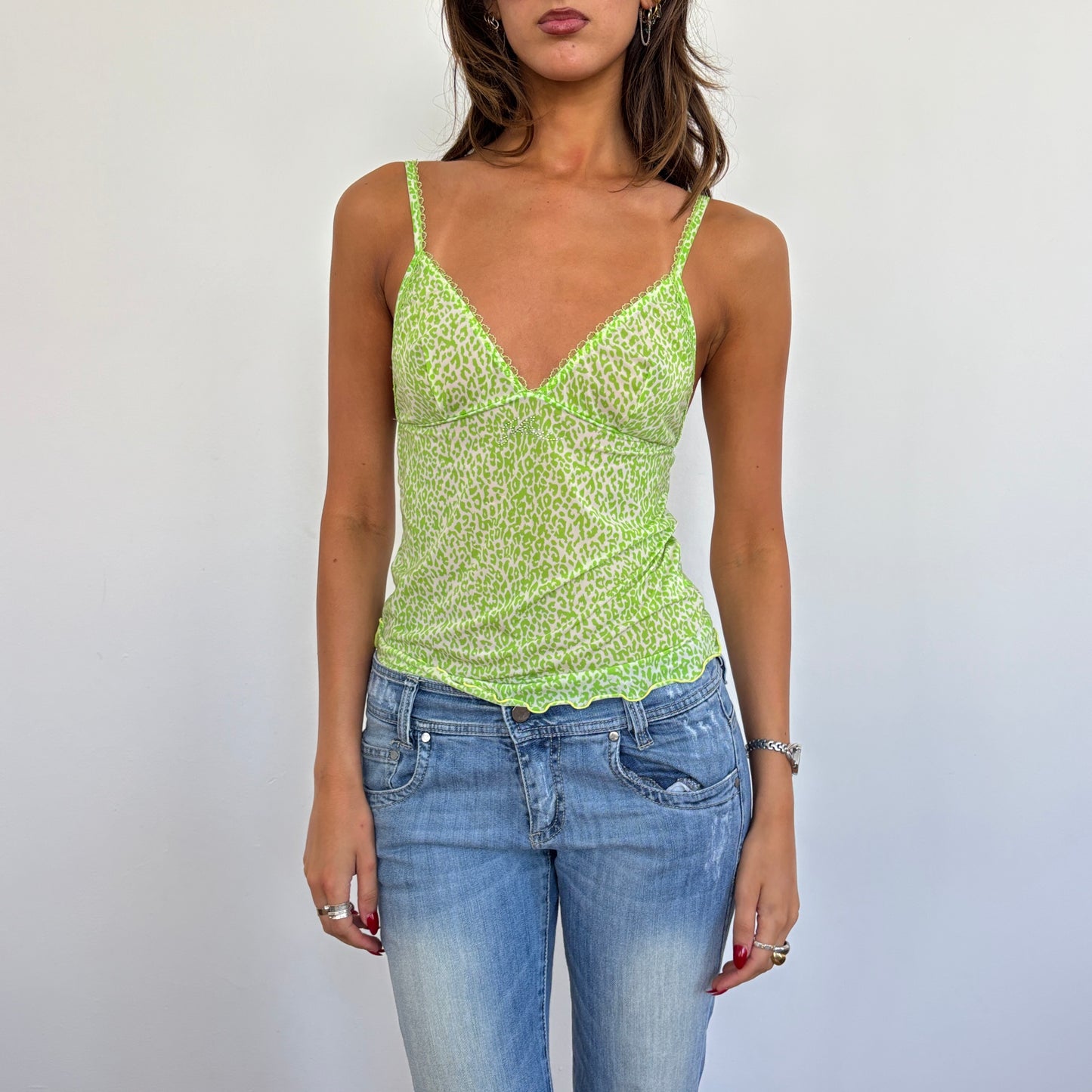 Italian green cami - XS/S