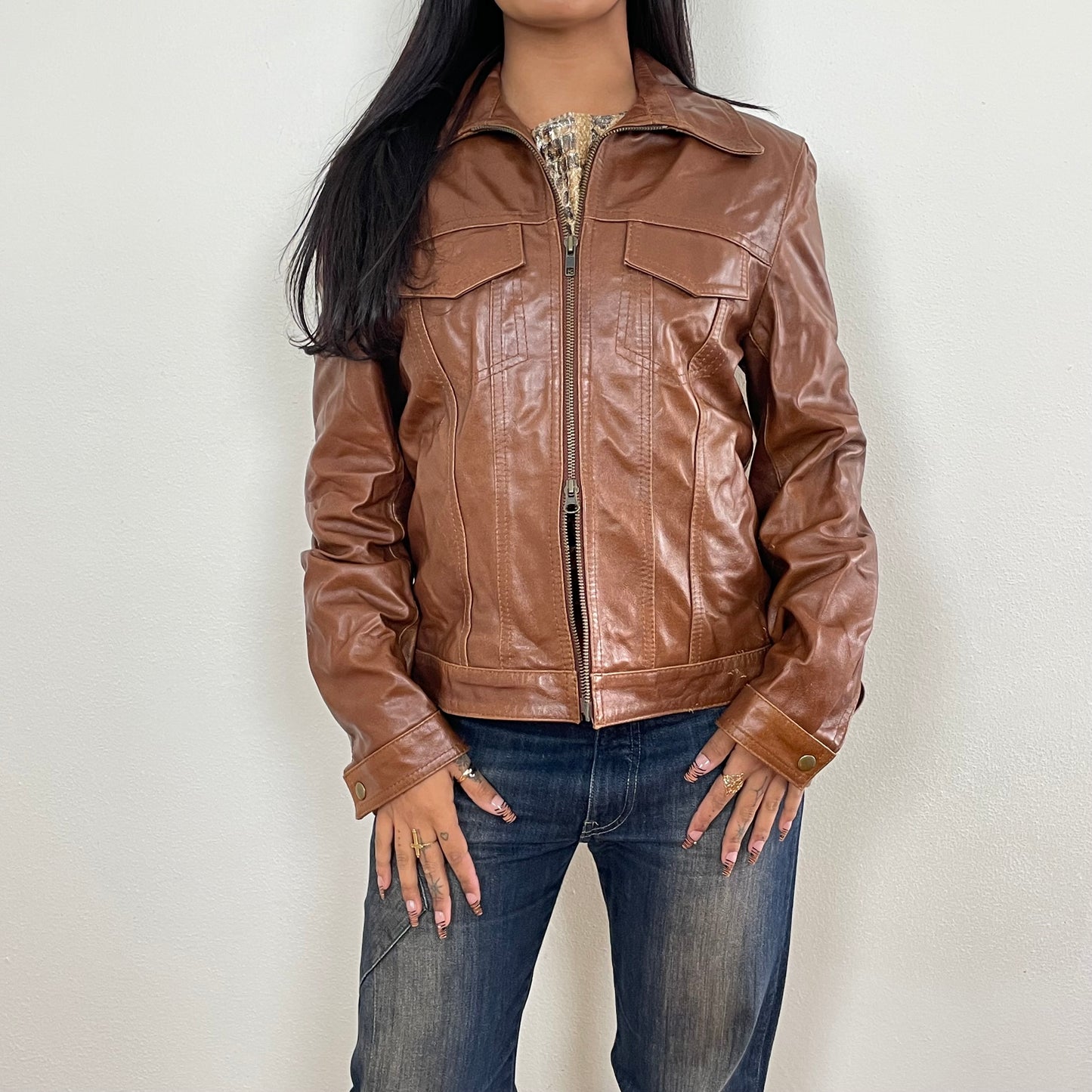 Italian leather jacket - M