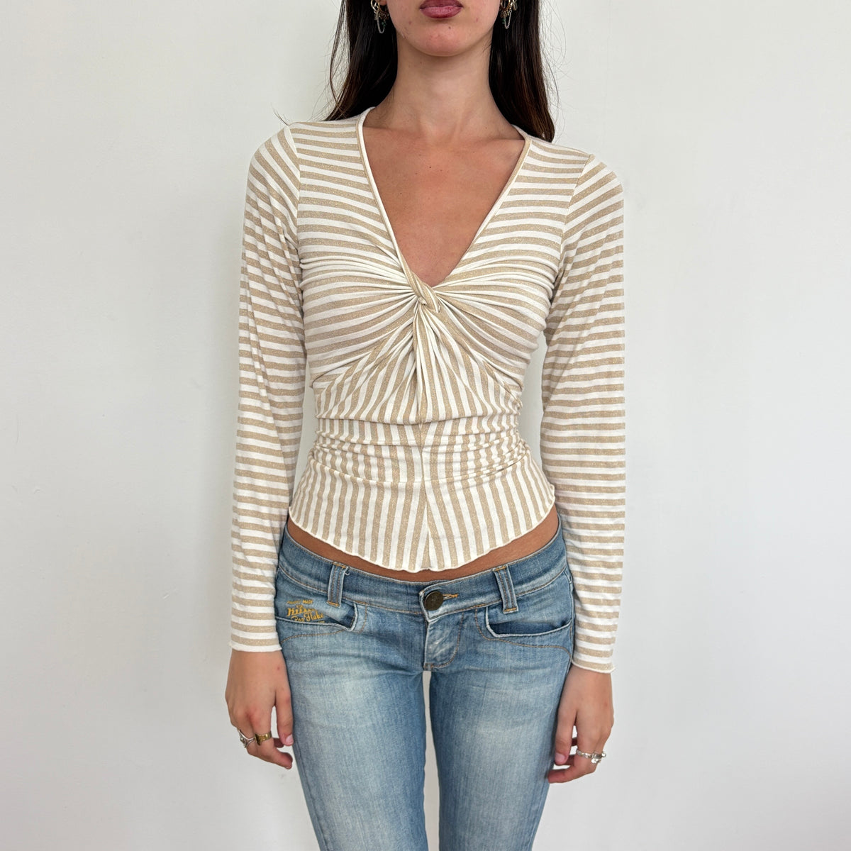 Italian striped sparkly top - S/M