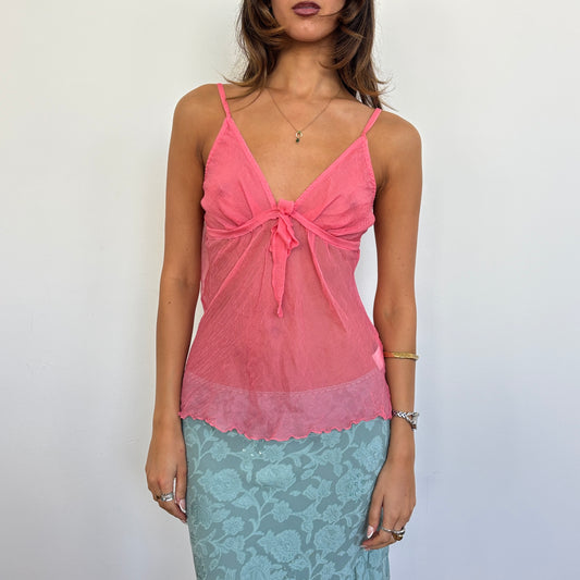 Silk pink cami - M