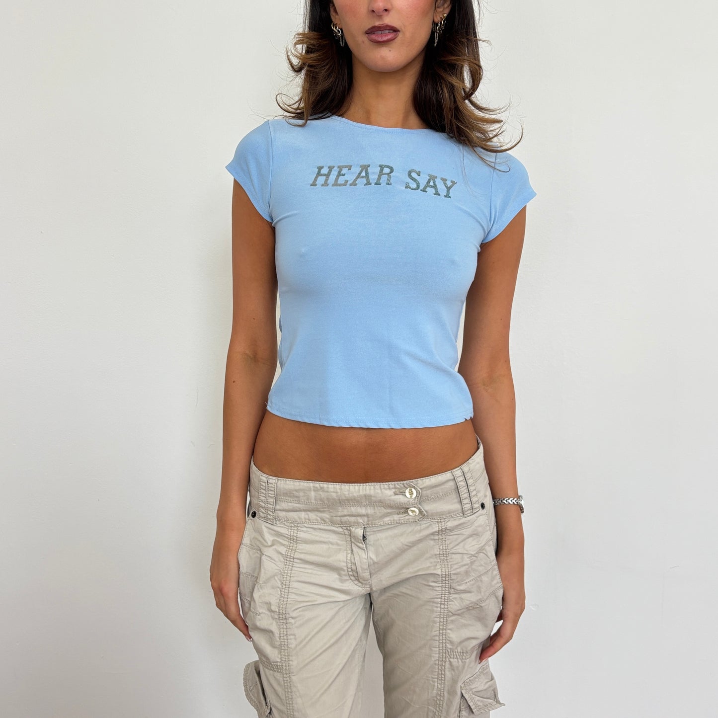 Blue baby tee - XS/S