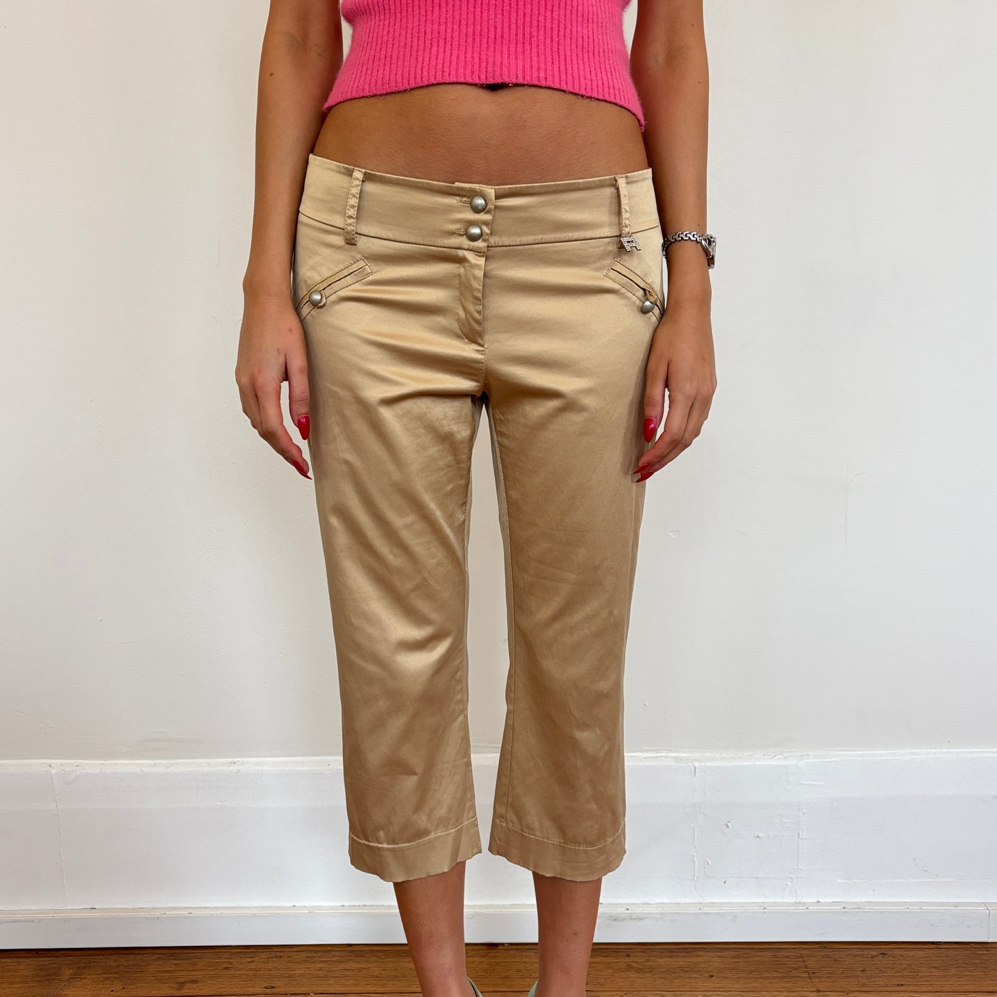 Italian gold capris - M