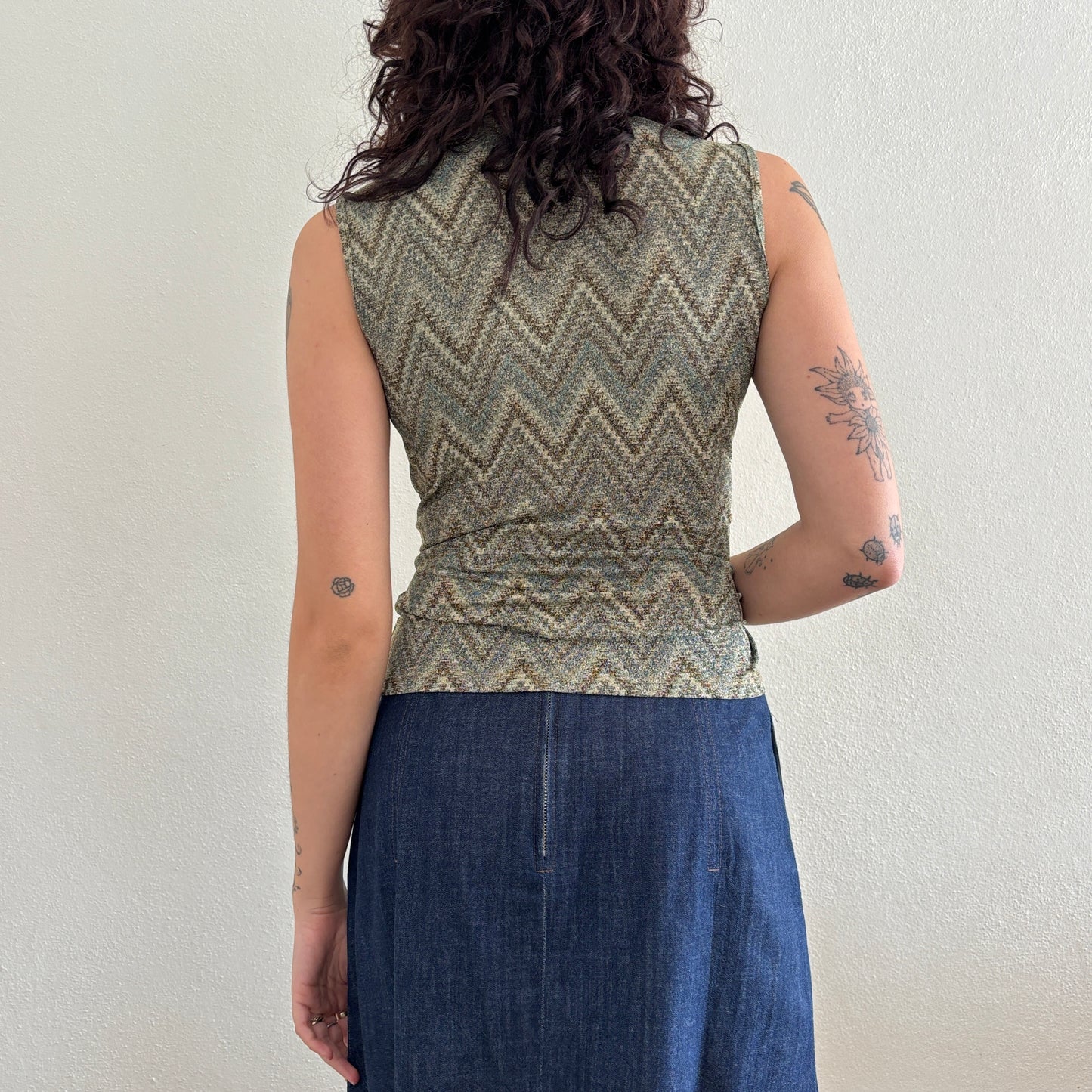 Green sparkly top - S/M