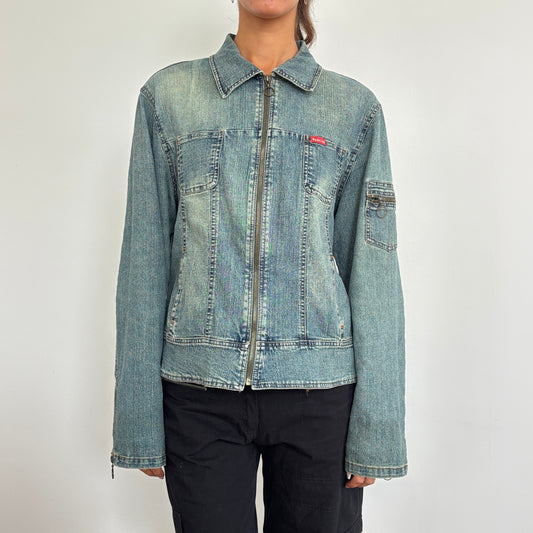 Italian denim zip jacket - L/XL