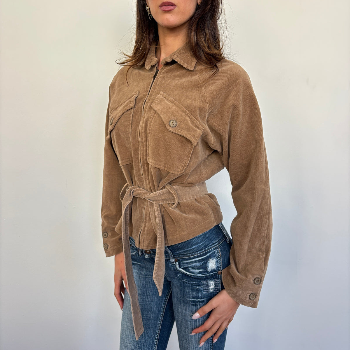 Italian soft cord jacket -  M